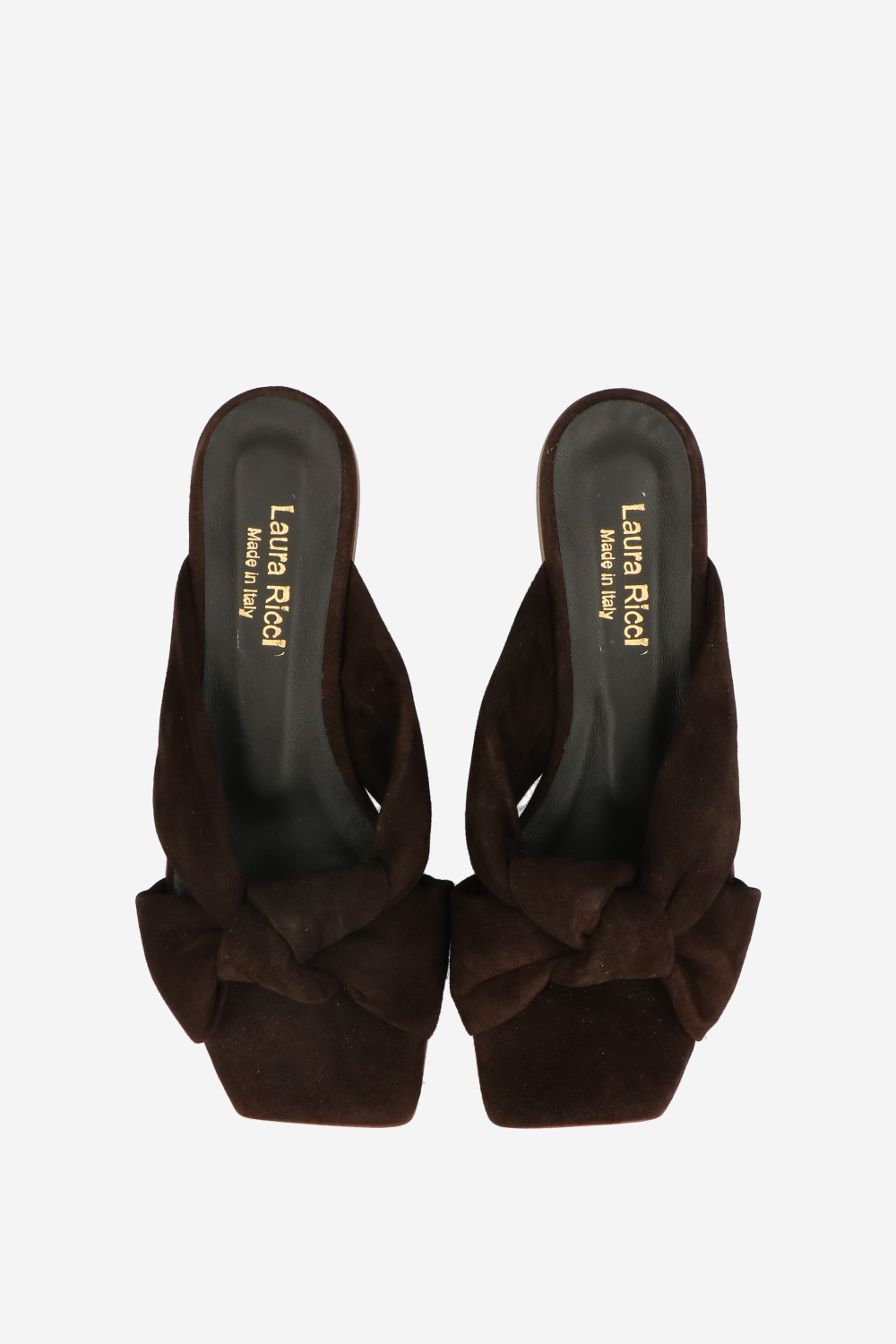 Knotted suede sandals