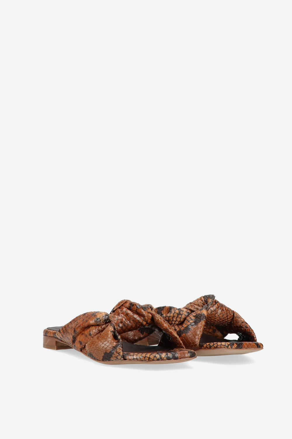 Knotted python sandals