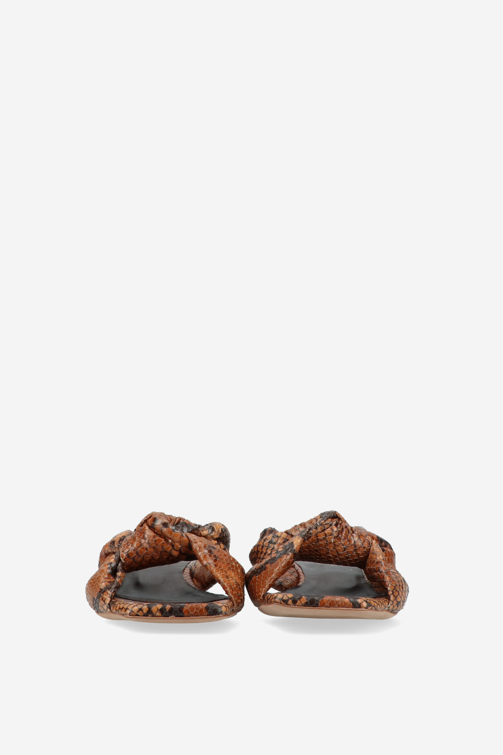 Knotted python sandals