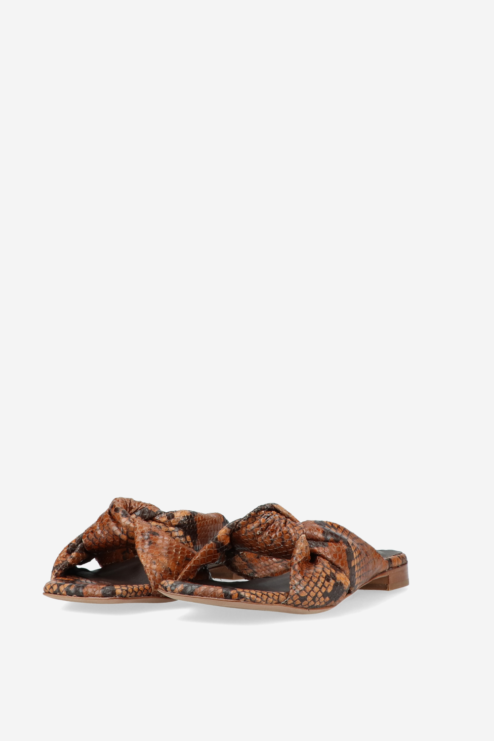Knotted python sandals