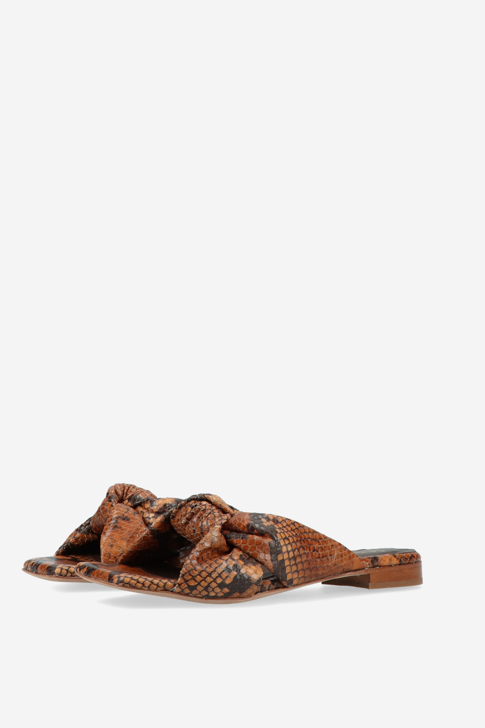 Knotted python sandals