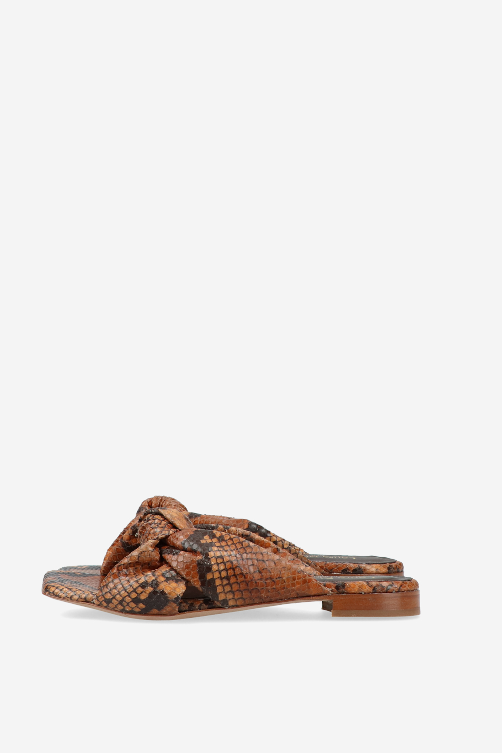 Knotted python sandals