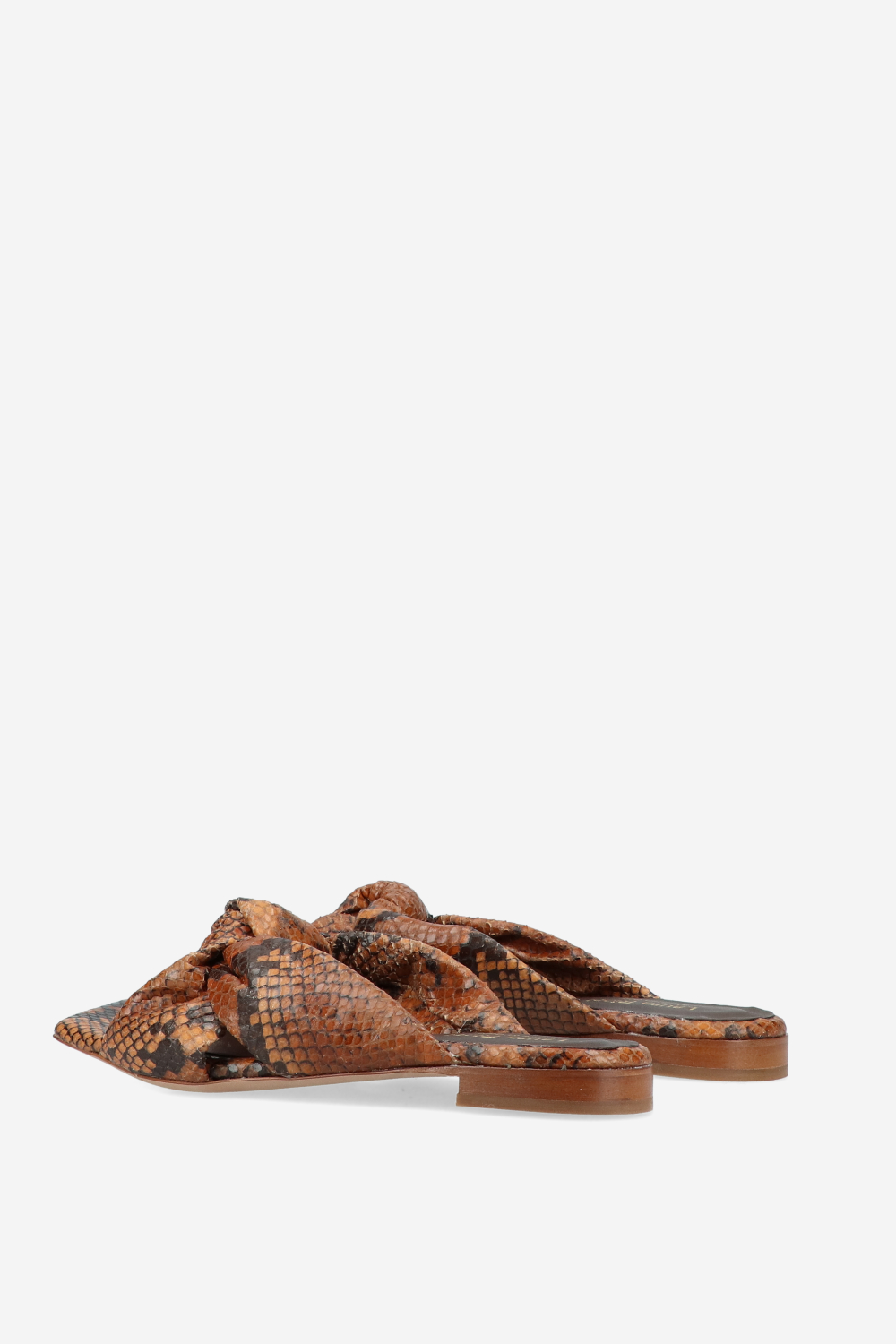 Knotted python sandals