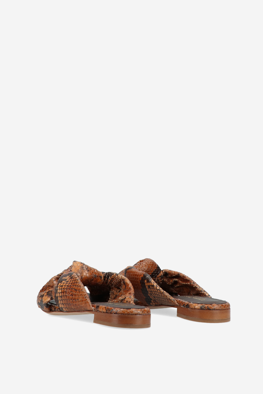 Knotted python sandals