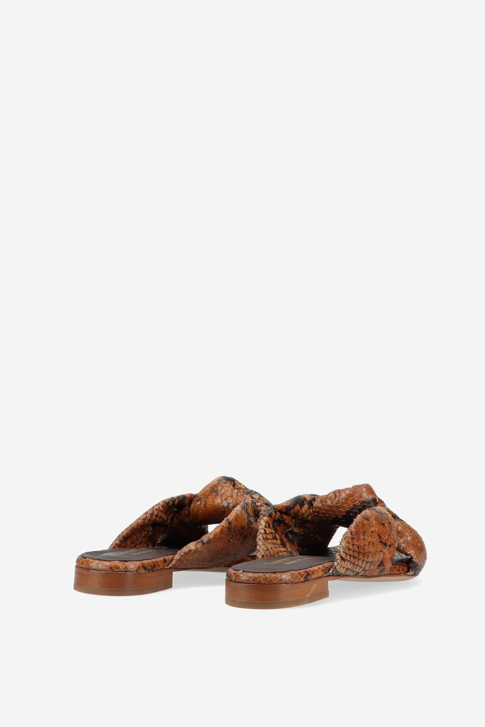 Knotted python sandals