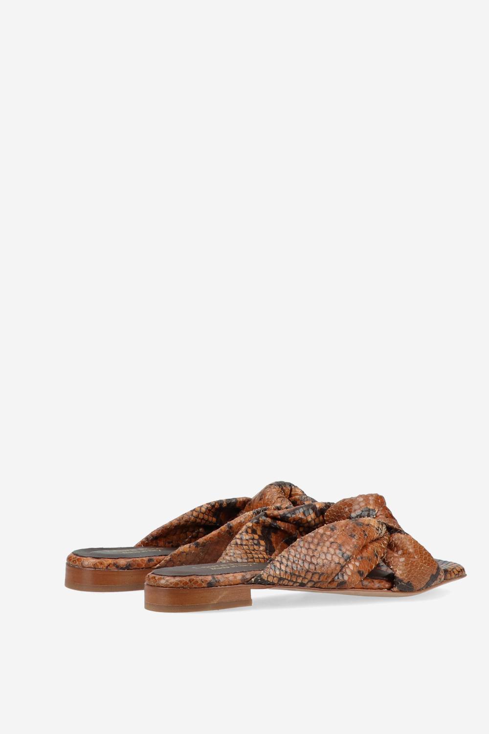 Knotted python sandals