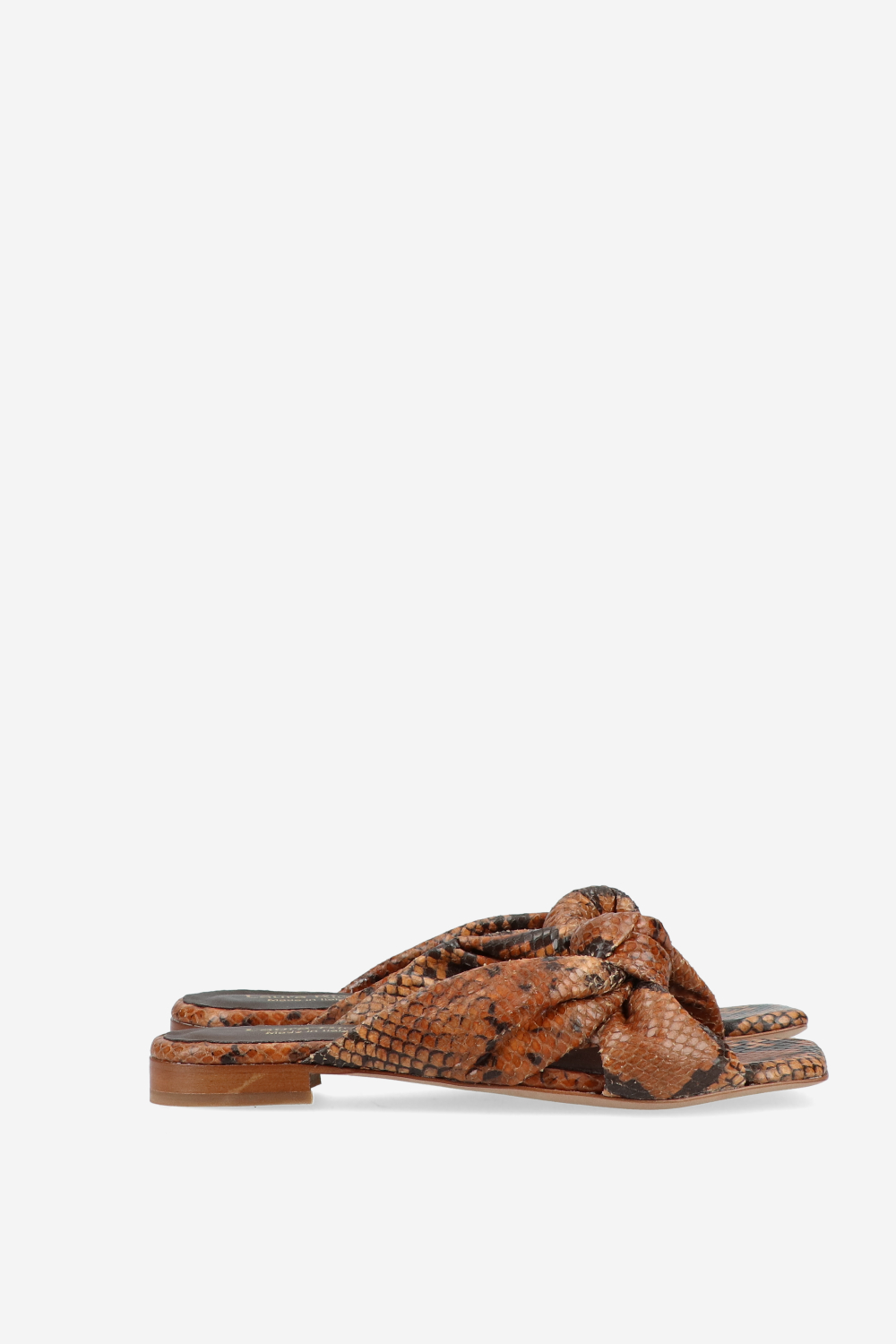 Knotted python sandals