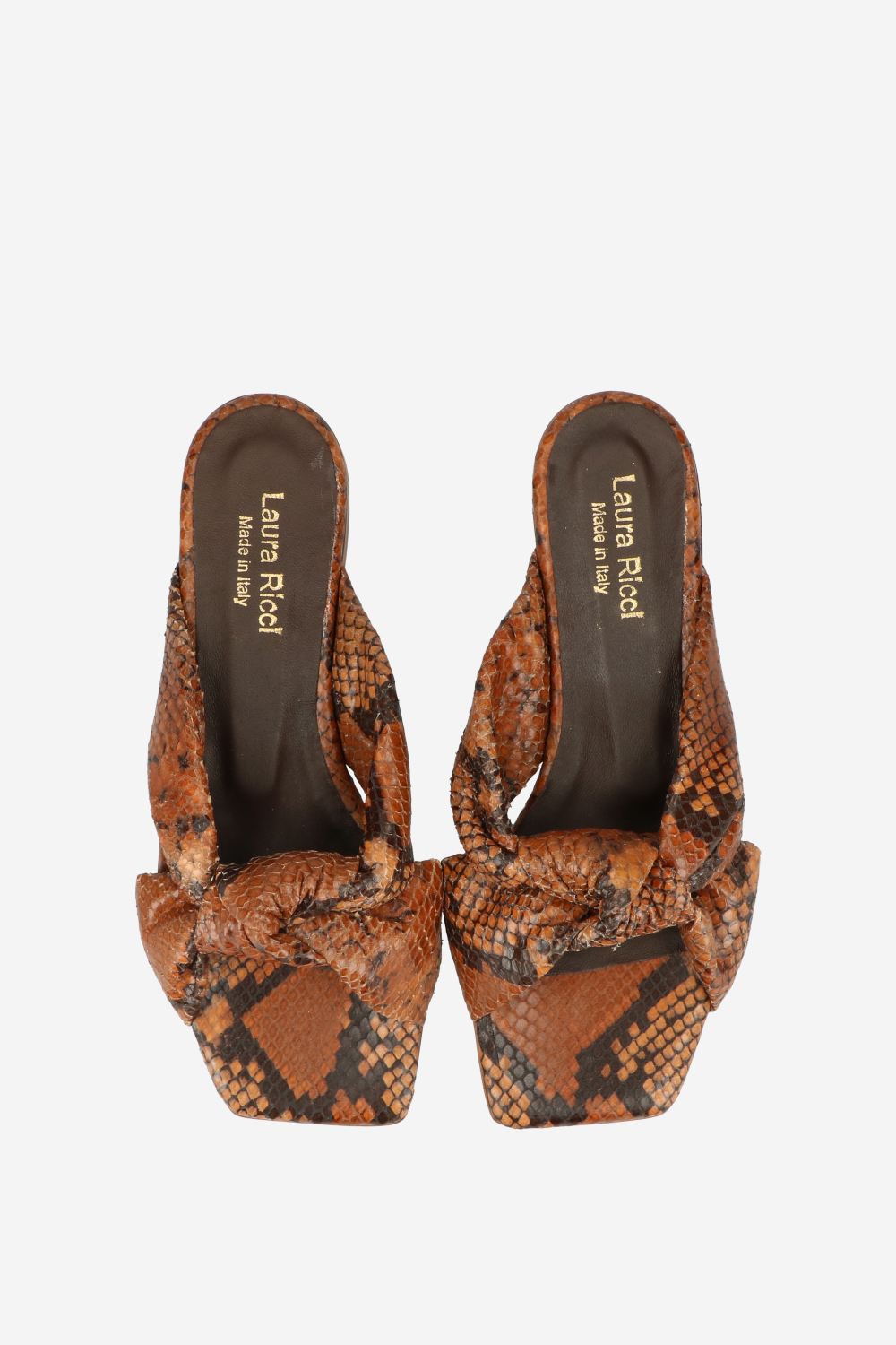 Knotted python sandals