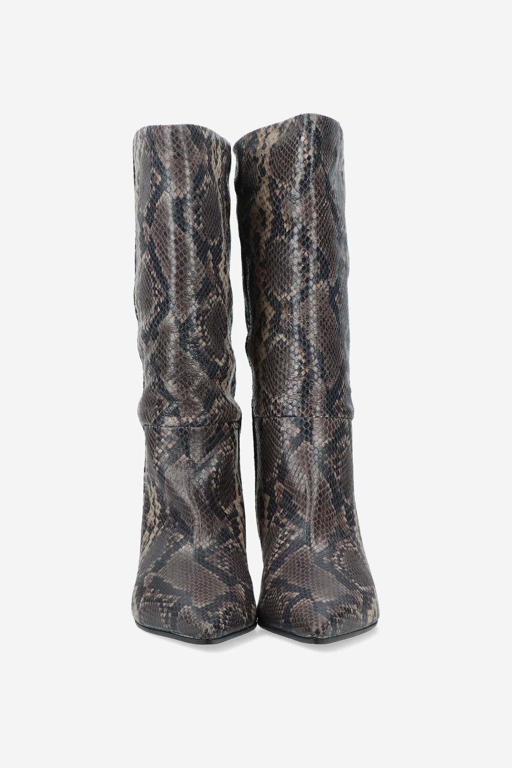 Slouchy pitone leather boots