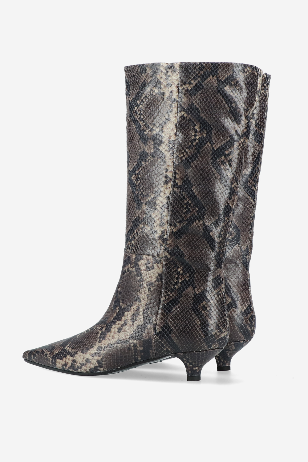 Slouchy pitone leather boots