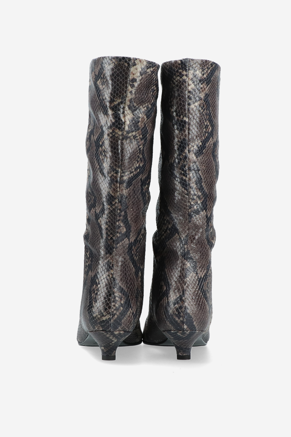 Slouchy pitone leather boots
