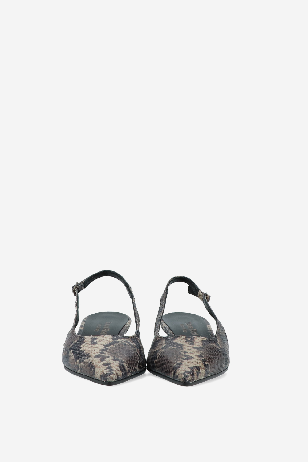 Pointed-toe leather slingbacks