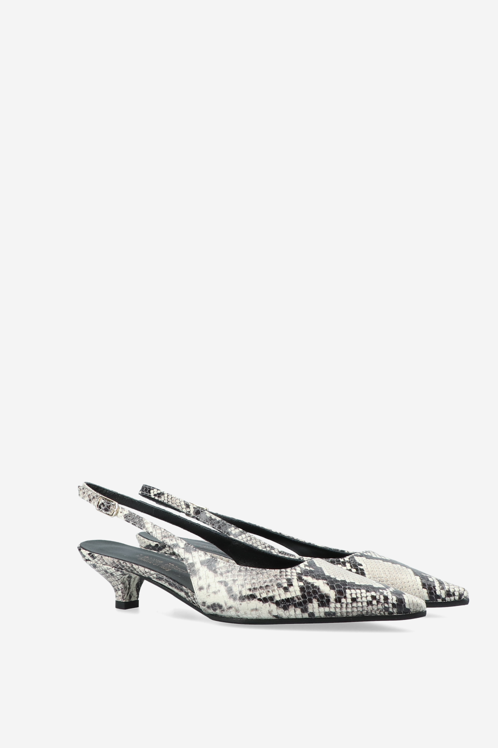 Laura Ricci - Pointed-toe leather slingbacks