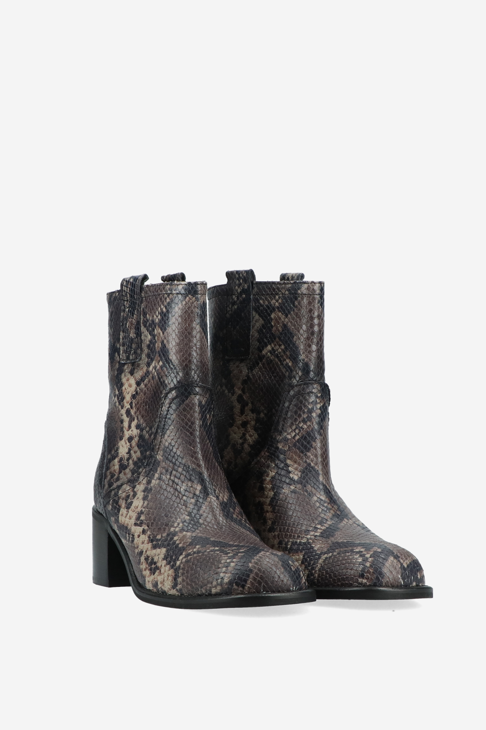 Pitone leather ankle boots