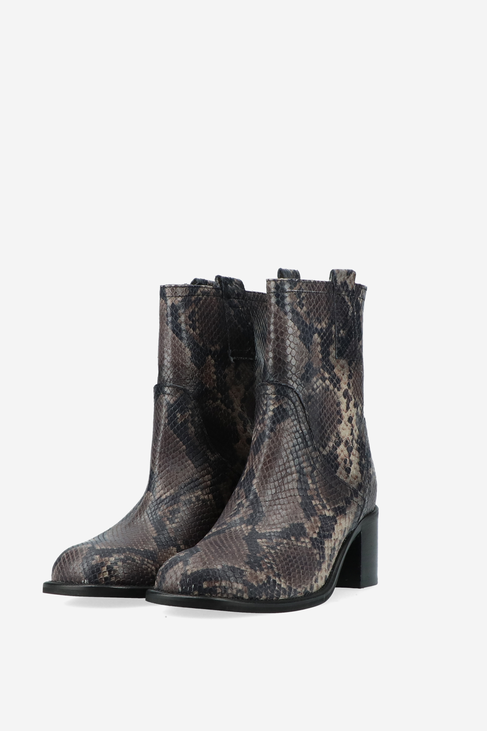 Pitone leather ankle boots