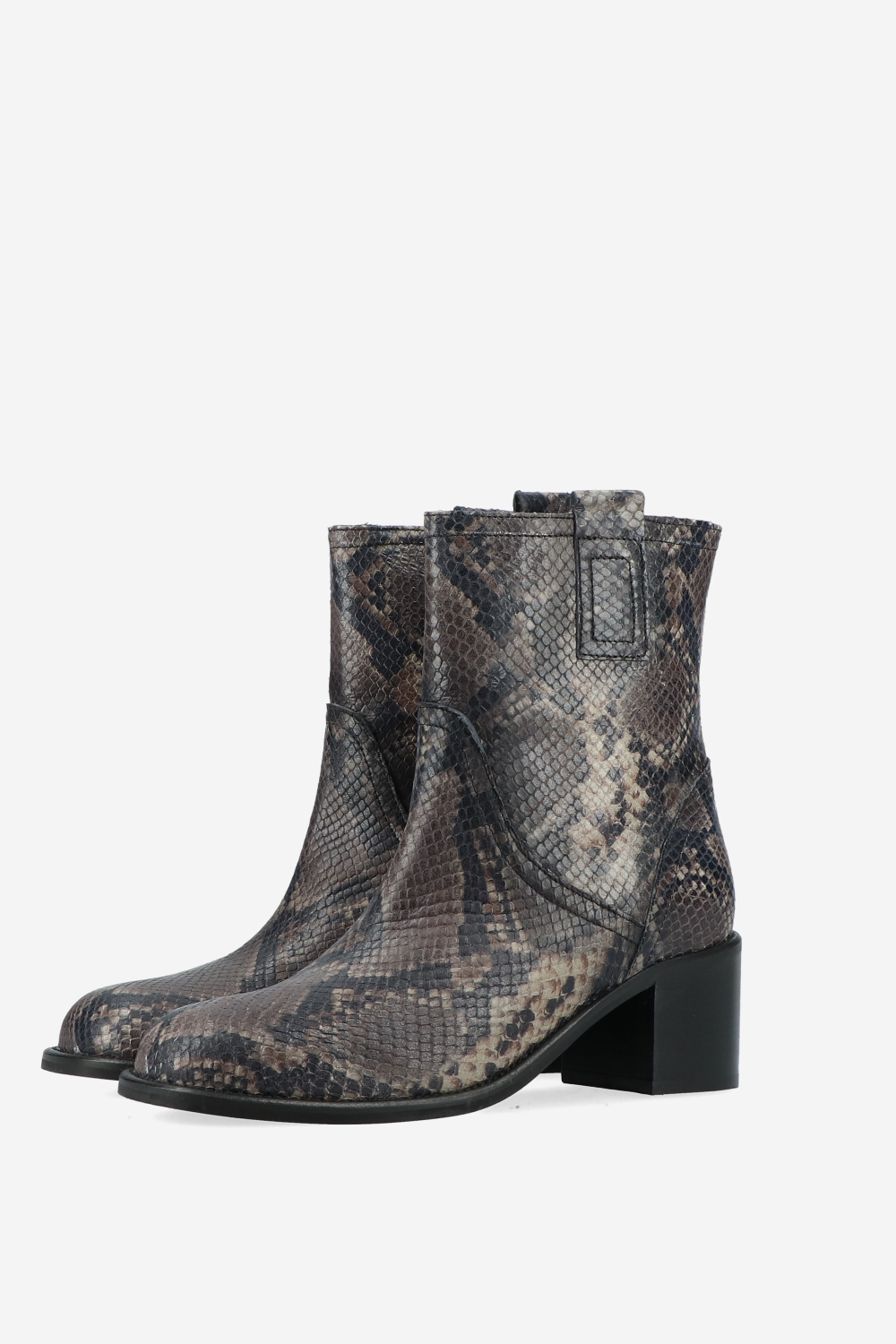 Pitone leather ankle boots