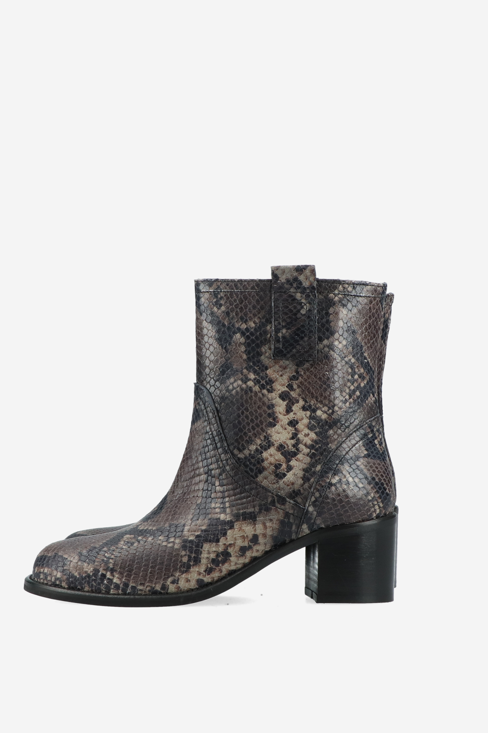 Pitone leather ankle boots