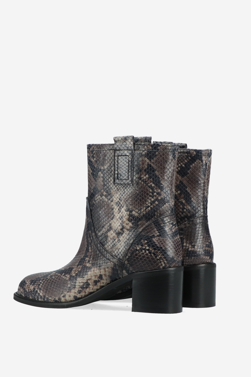 Pitone leather ankle boots