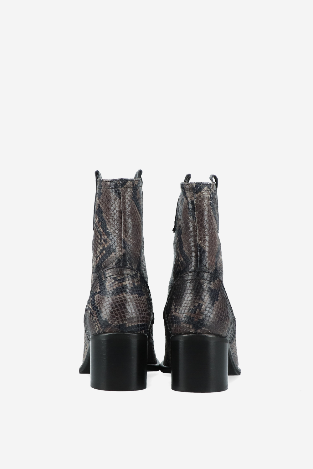 Pitone leather ankle boots