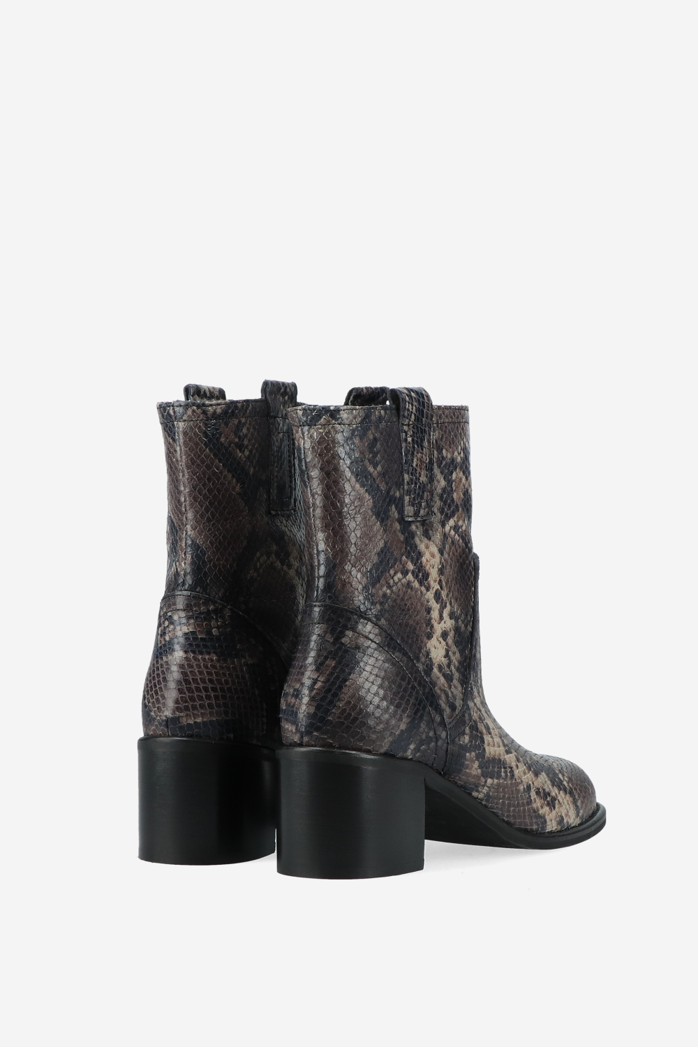 Pitone leather ankle boots