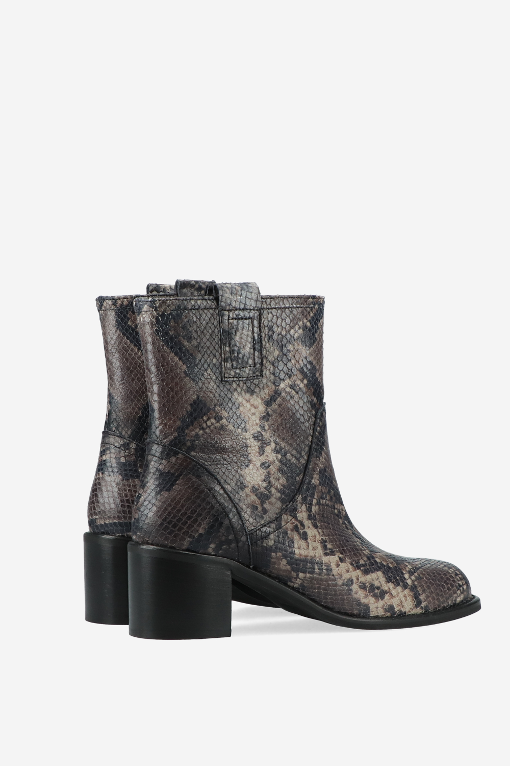 Pitone leather ankle boots