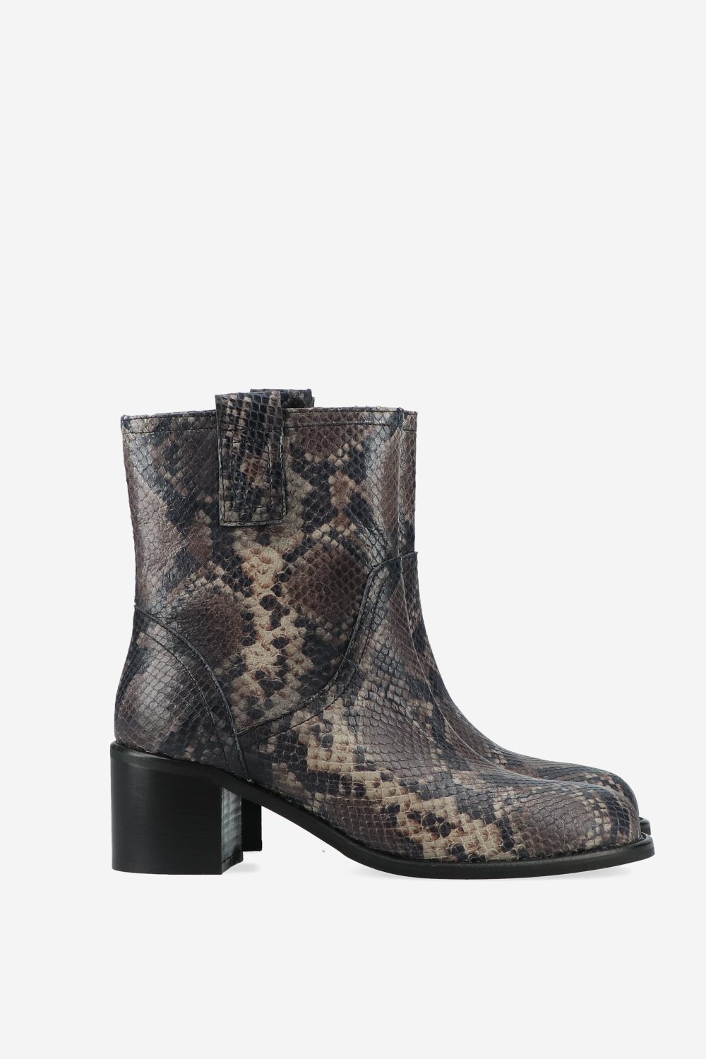 Pitone leather ankle boots