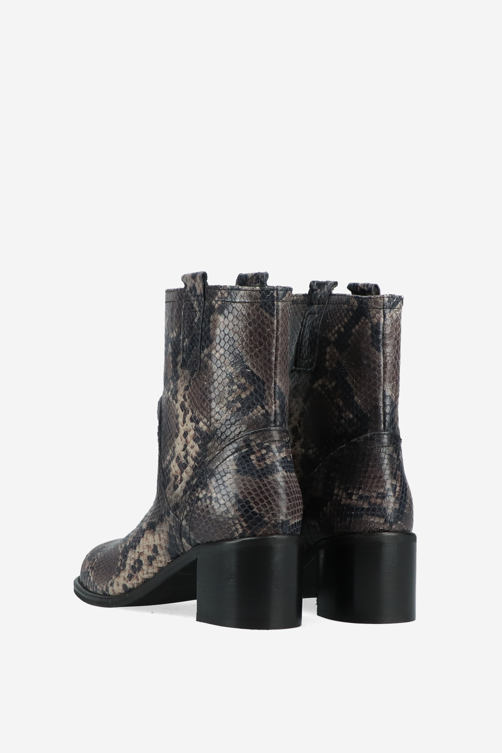 Pitone leather ankle boots