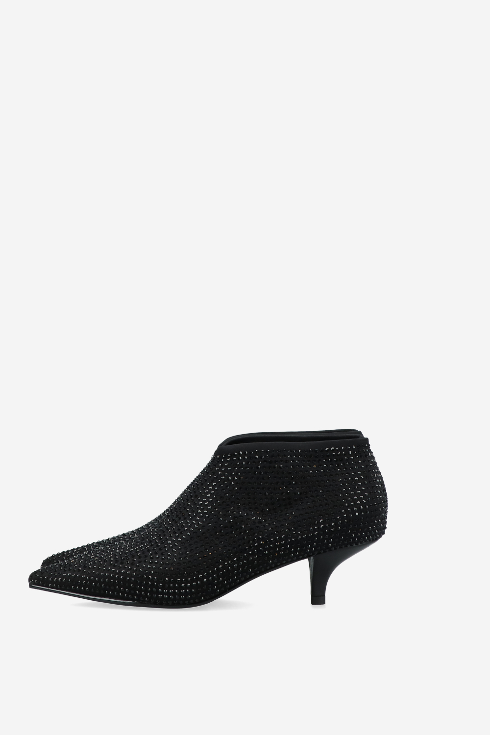 Embellished fabric ankle boots