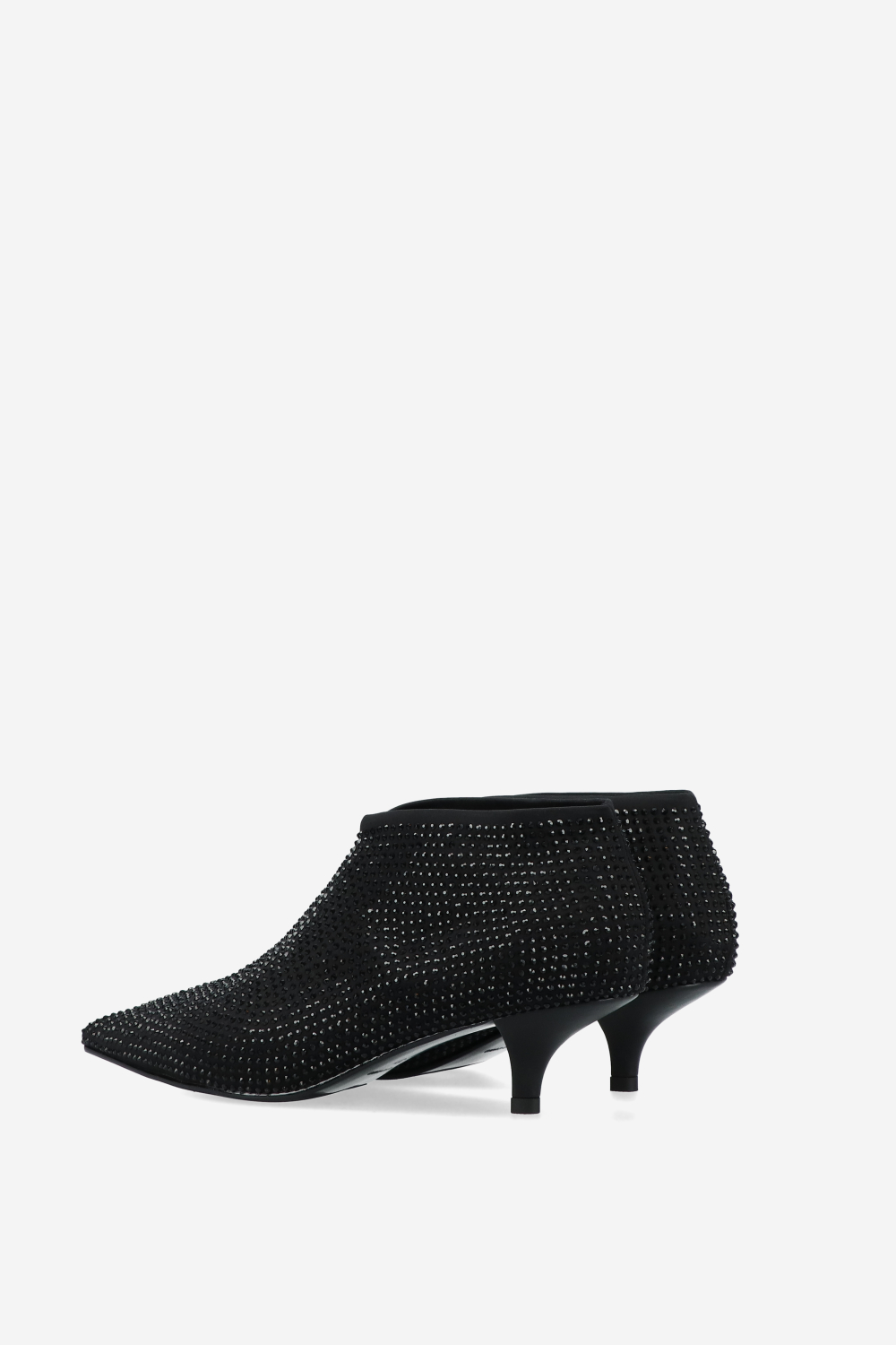 Embellished fabric ankle boots