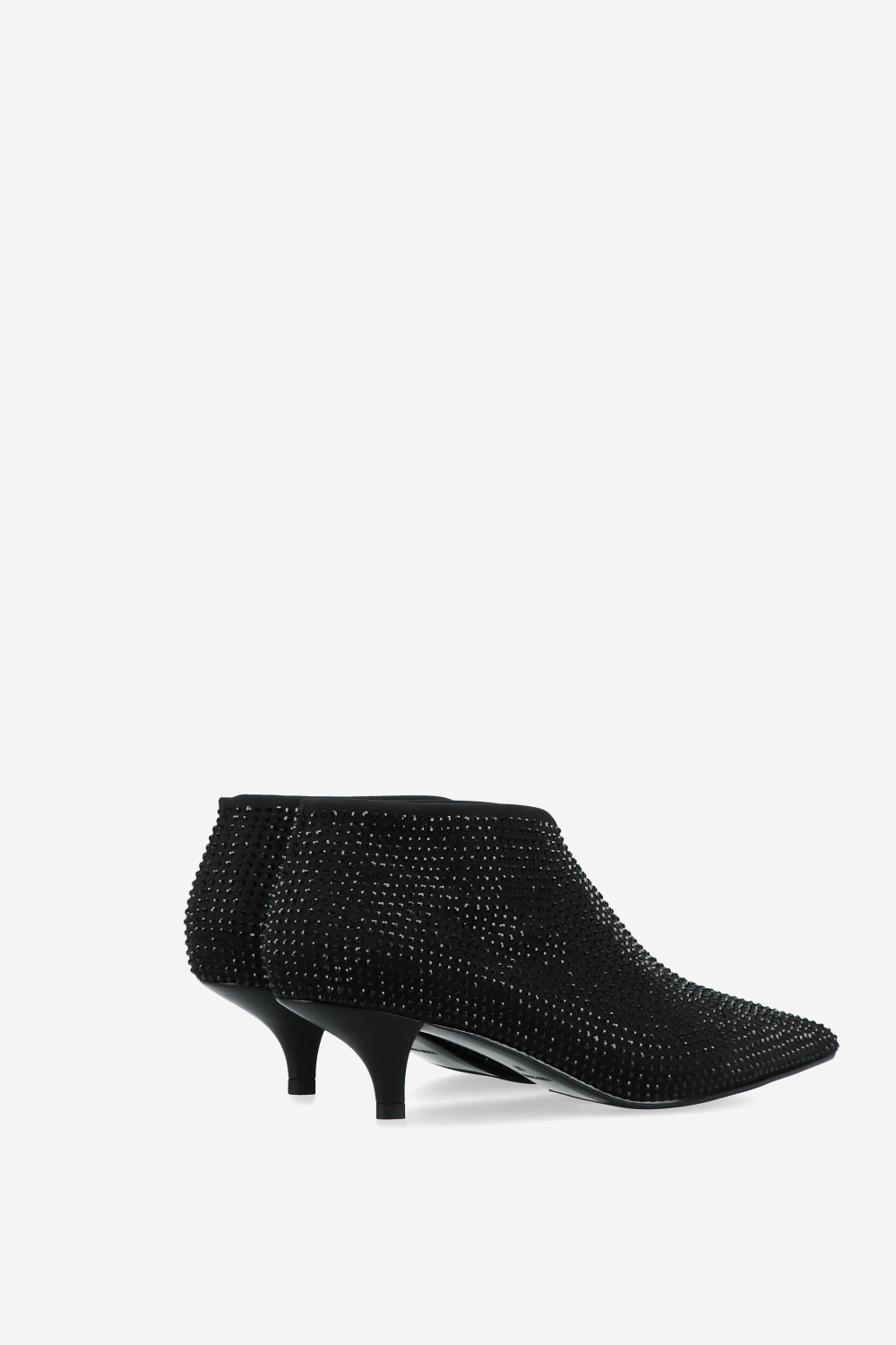 Embellished fabric ankle boots