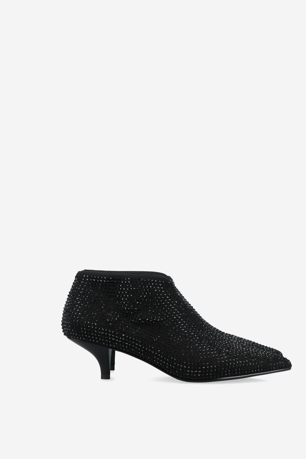 Embellished fabric ankle boots