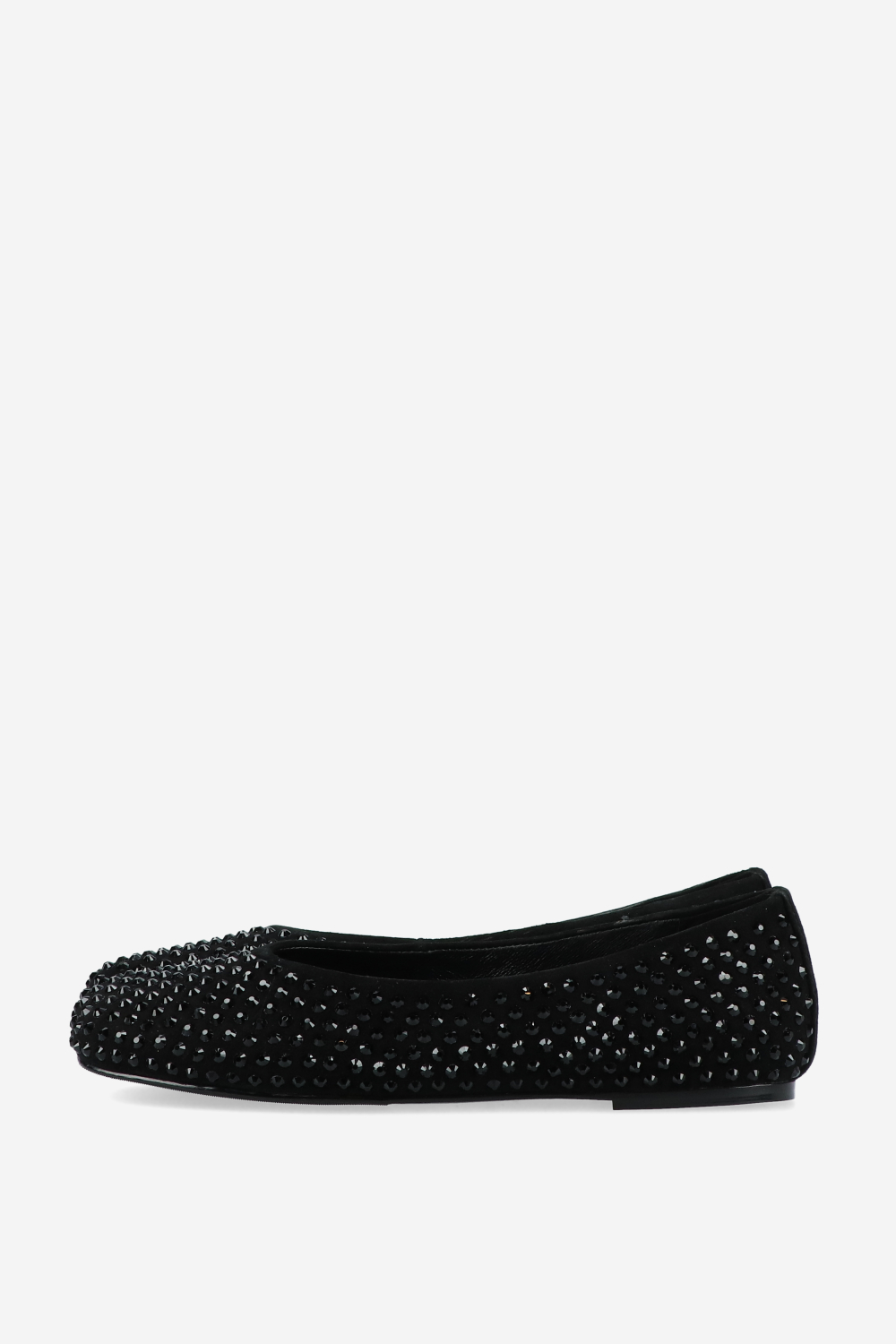 Embellished suede ballerinas