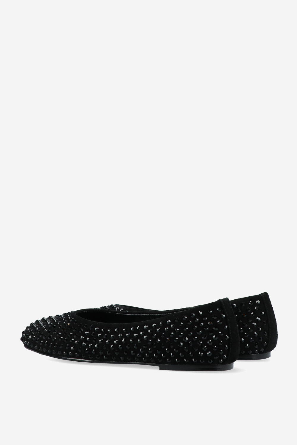 Embellished suede ballerinas