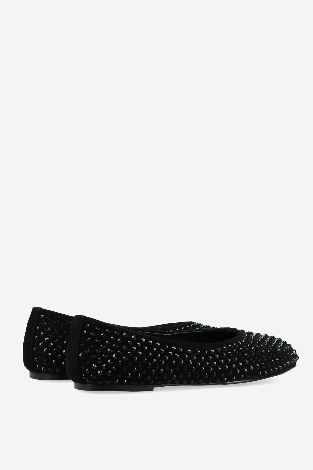 Embellished suede ballerinas
