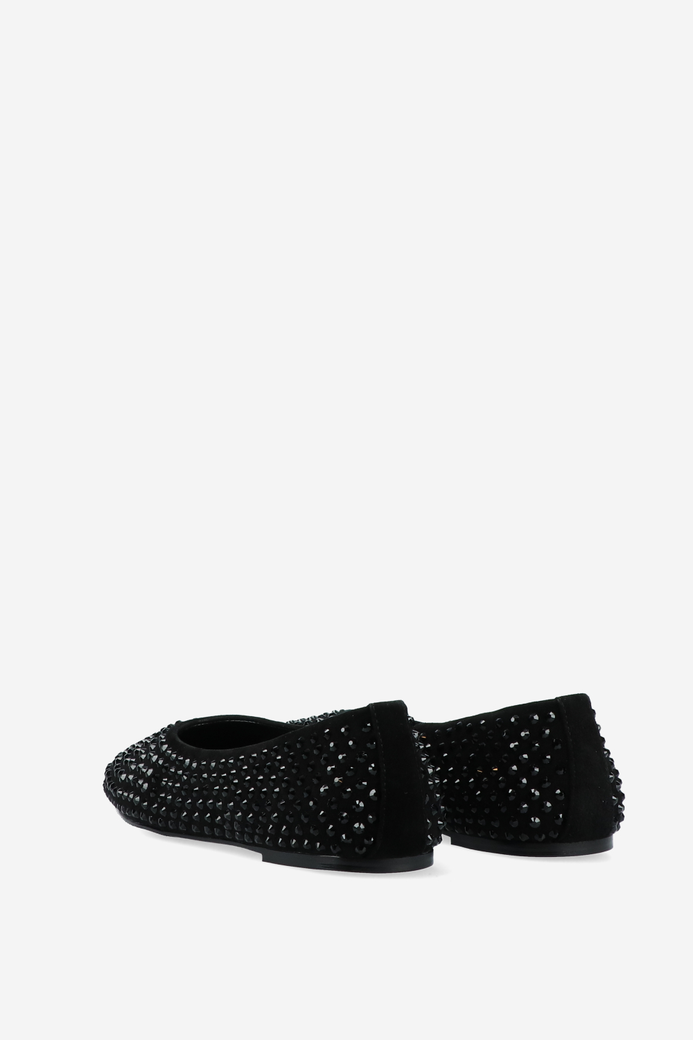 Embellished suede ballerinas