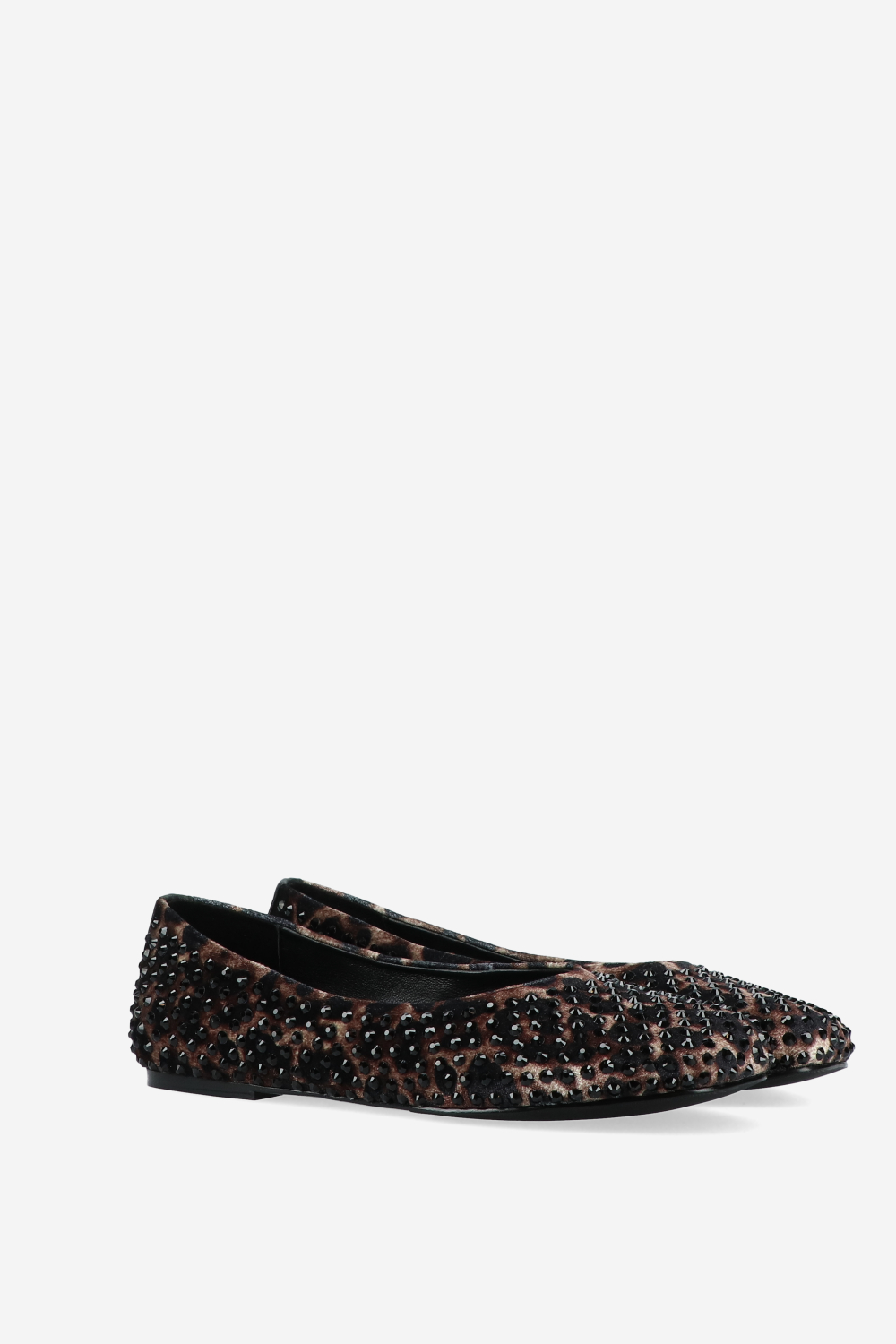Embellished leopard ballerinas