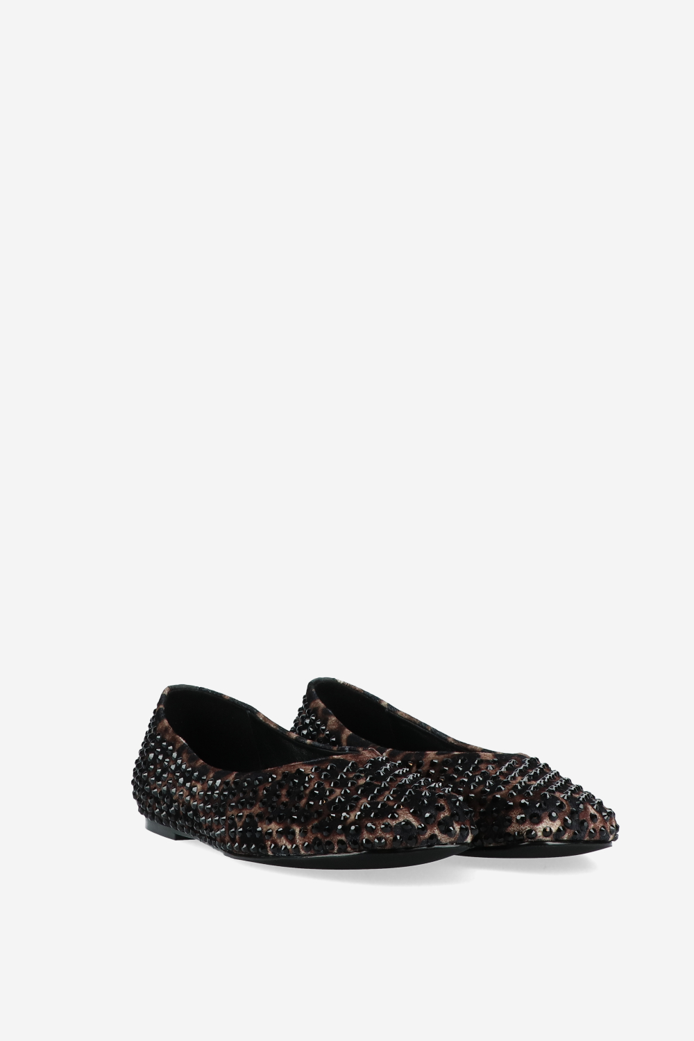 Embellished leopard ballerinas