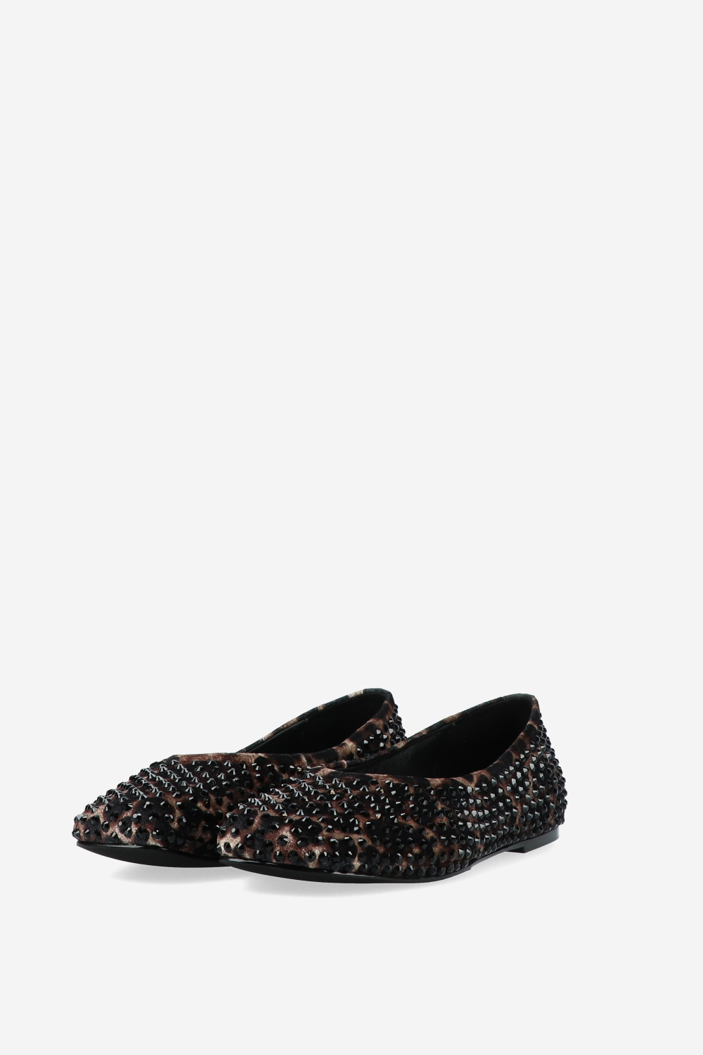 Embellished leopard ballerinas