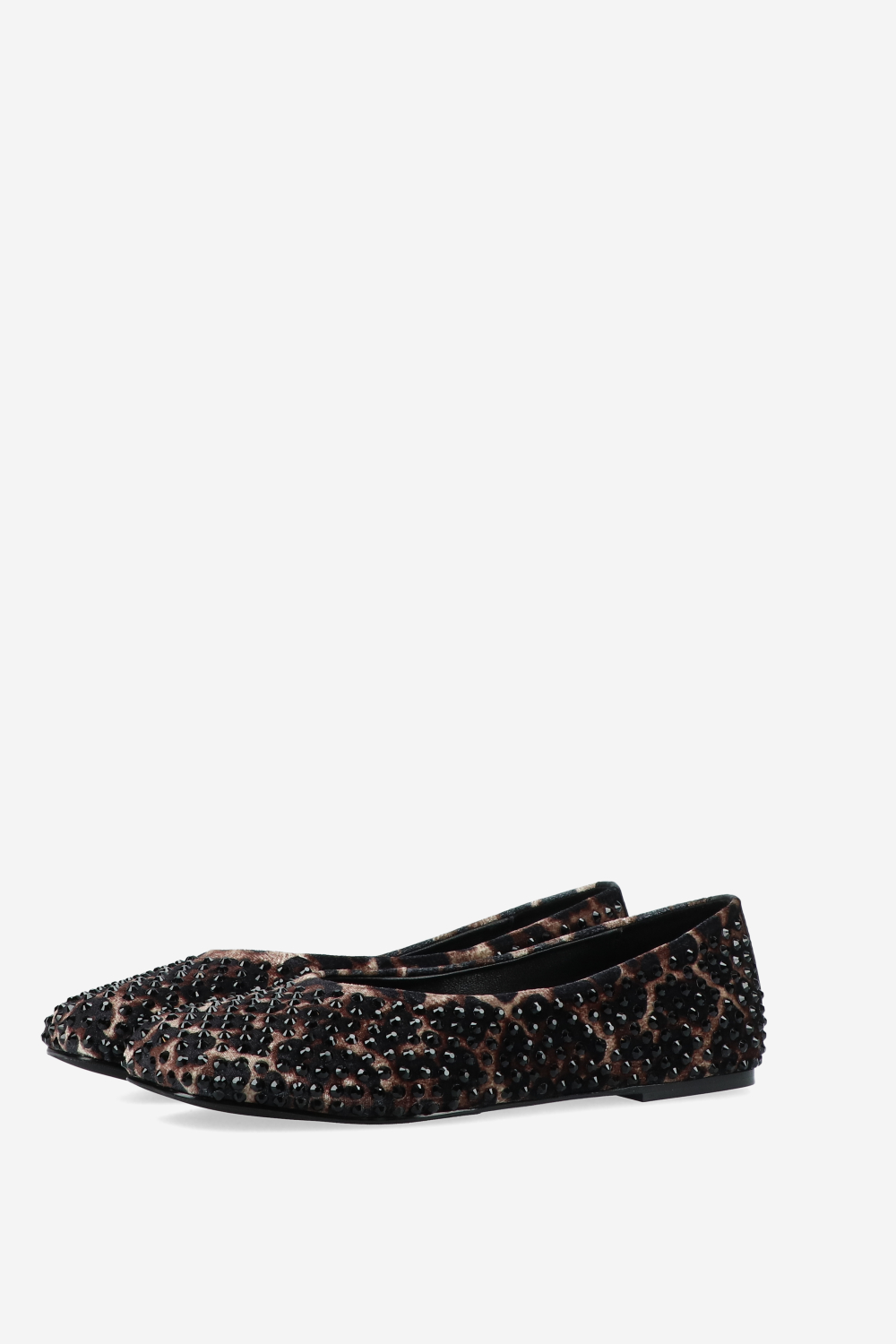Embellished leopard ballerinas