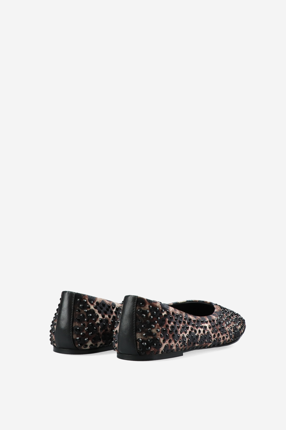 Embellished leopard ballerinas