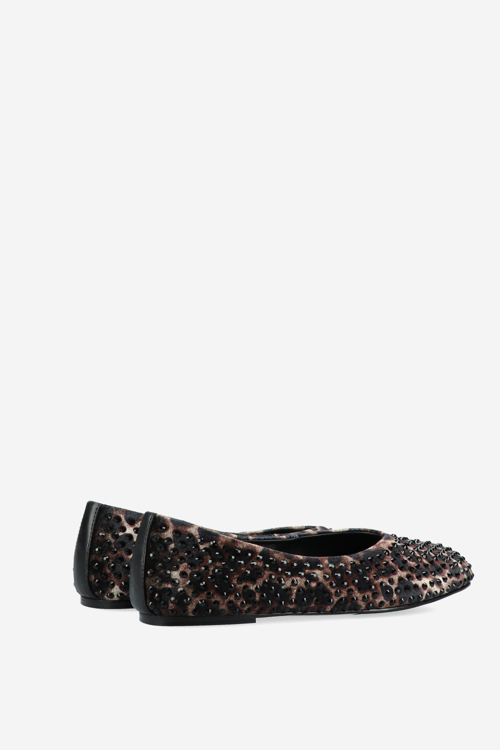 Embellished leopard ballerinas