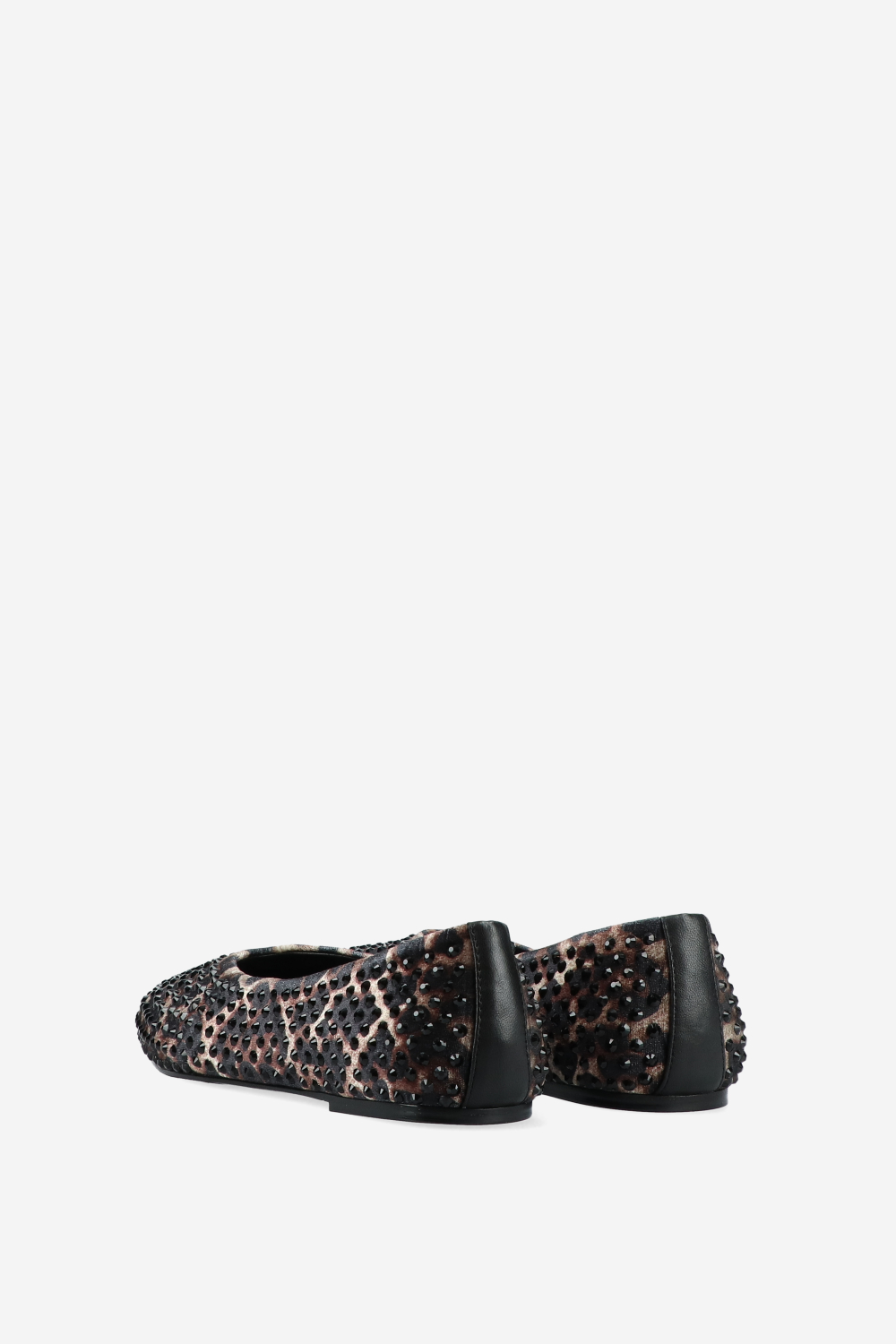 Embellished leopard ballerinas