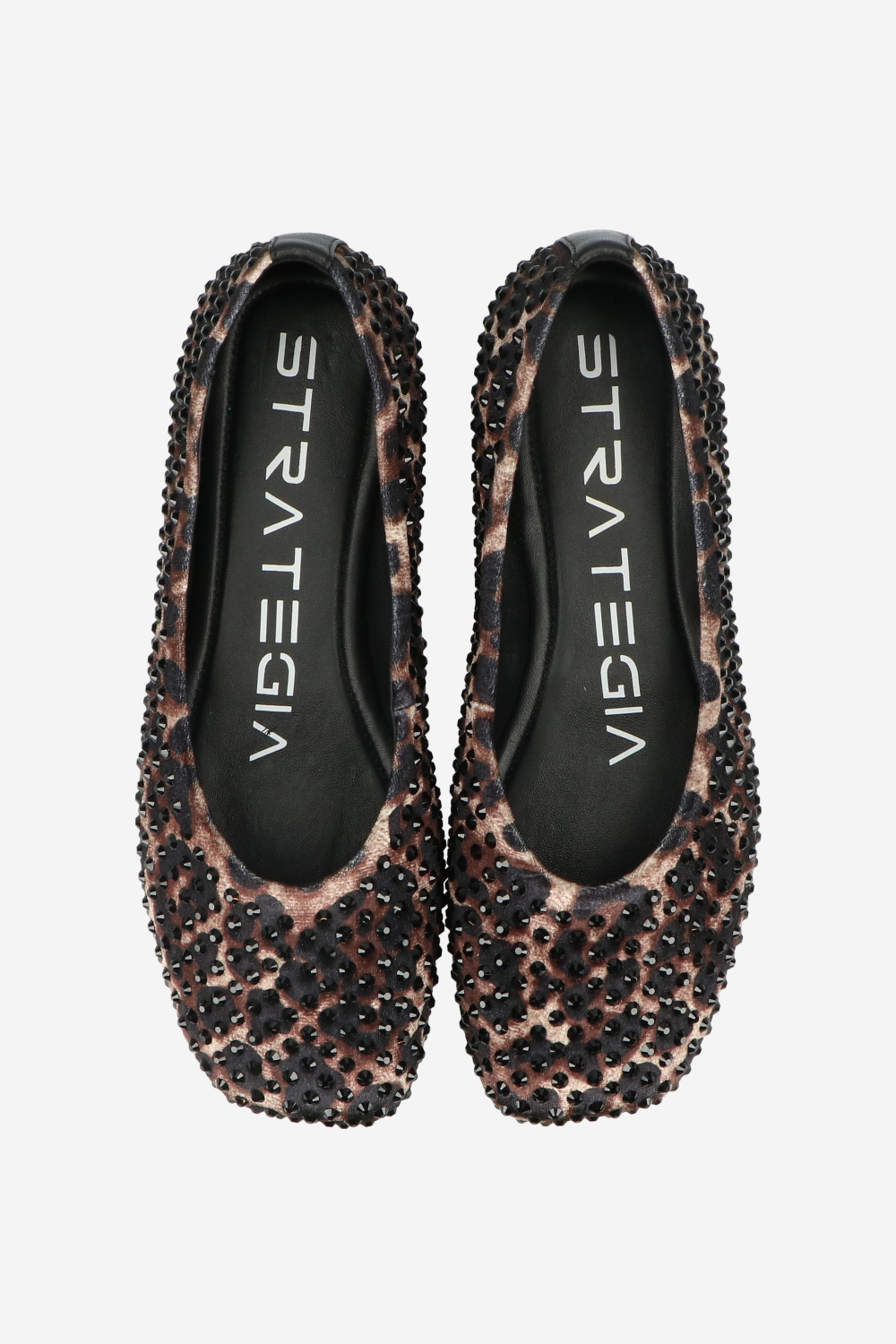 Embellished leopard ballerinas