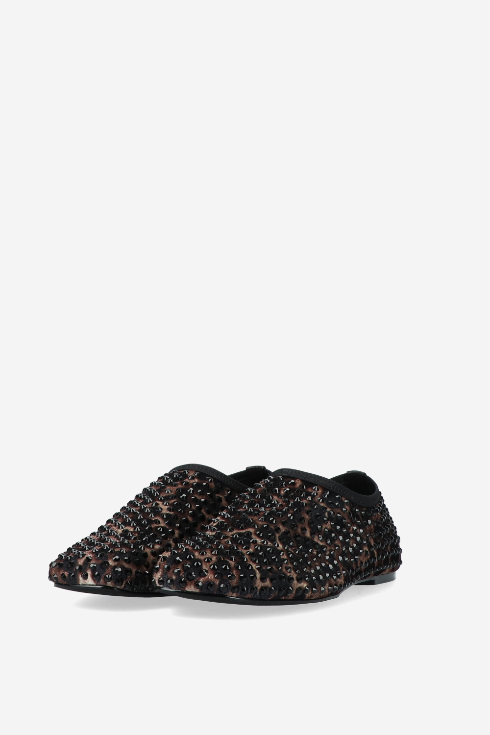Embellished leopard loafers