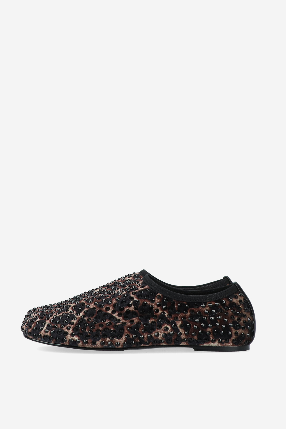 Embellished leopard loafers