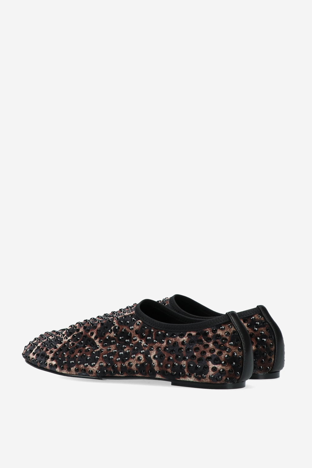 Embellished leopard loafers