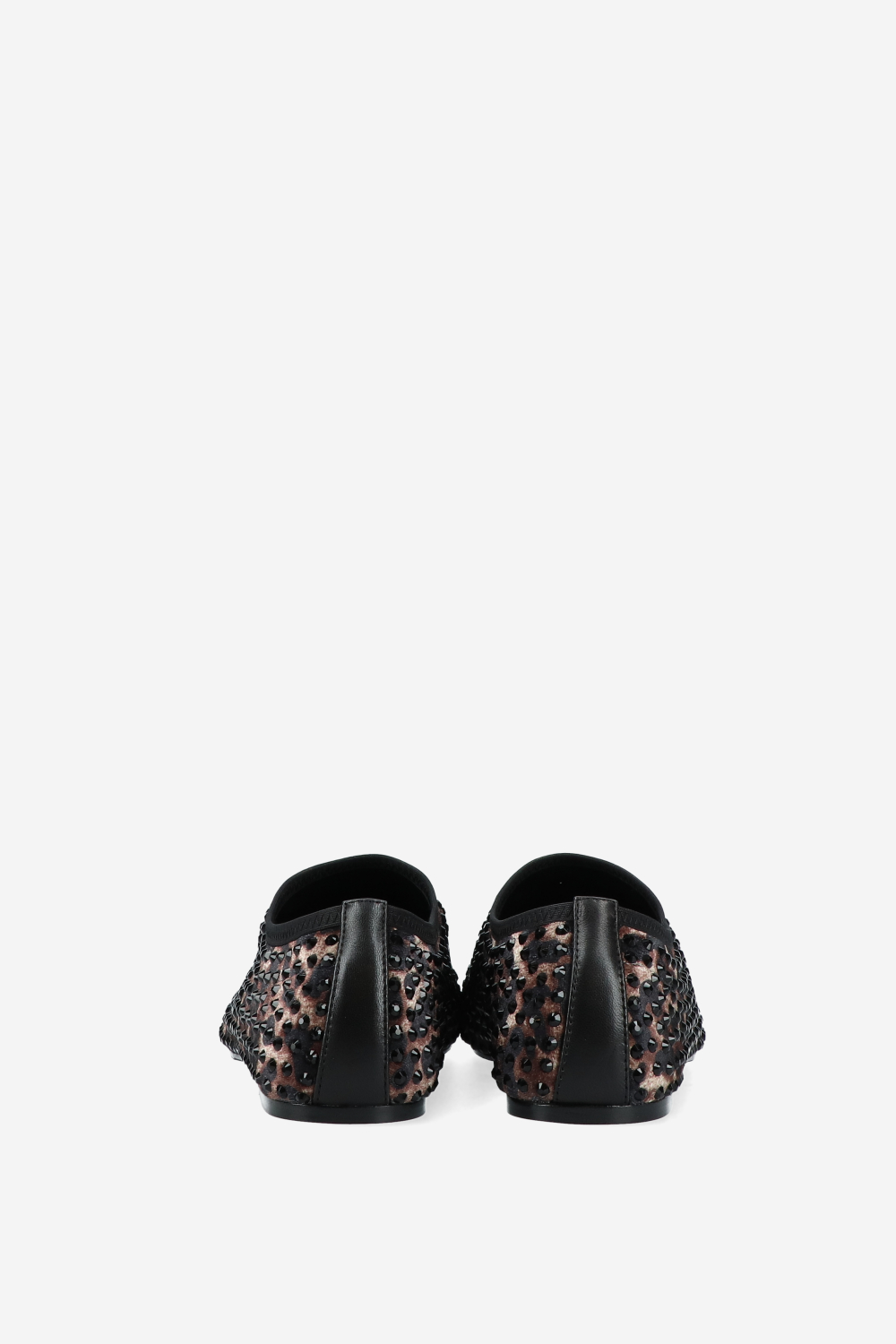 Embellished leopard loafers