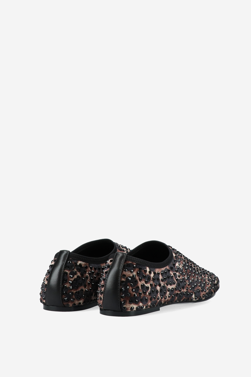 Embellished leopard loafers