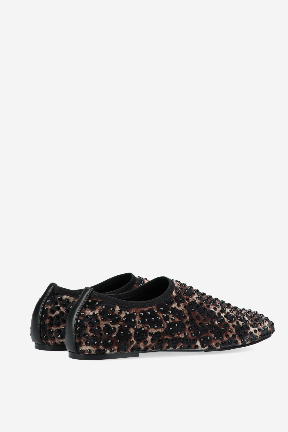 Embellished leopard loafers