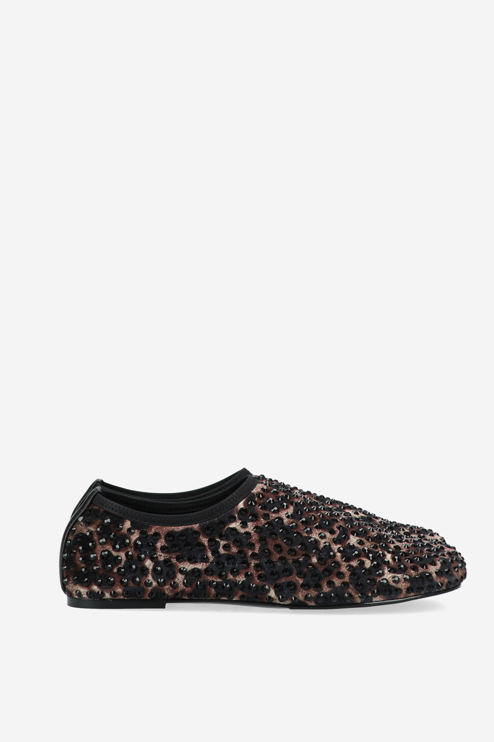 Embellished leopard loafers